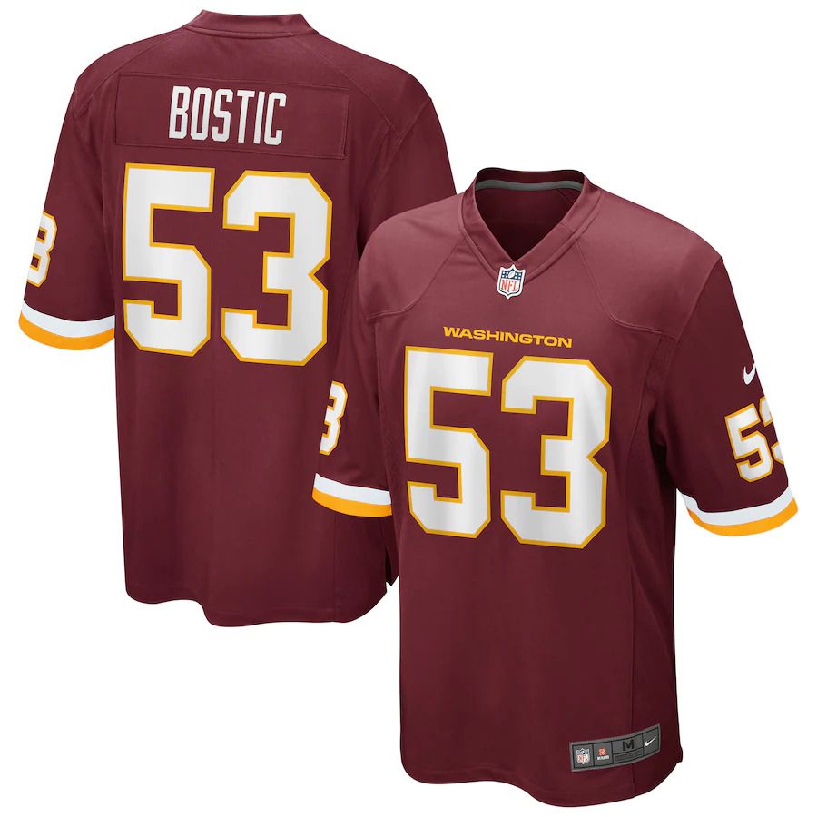 Men Washington Redskins #53 Jon Bostic Nike Burgundy Game Player NFL Jersey->washington redskins->NFL Jersey